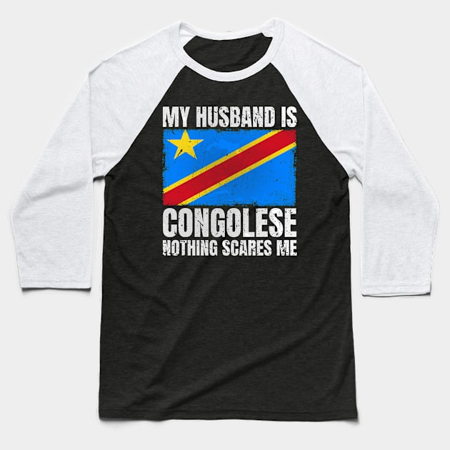 My Husband is Congolese for Wife DR Congo Congolese Husband Baseball T-Shirt by Smoothbeats